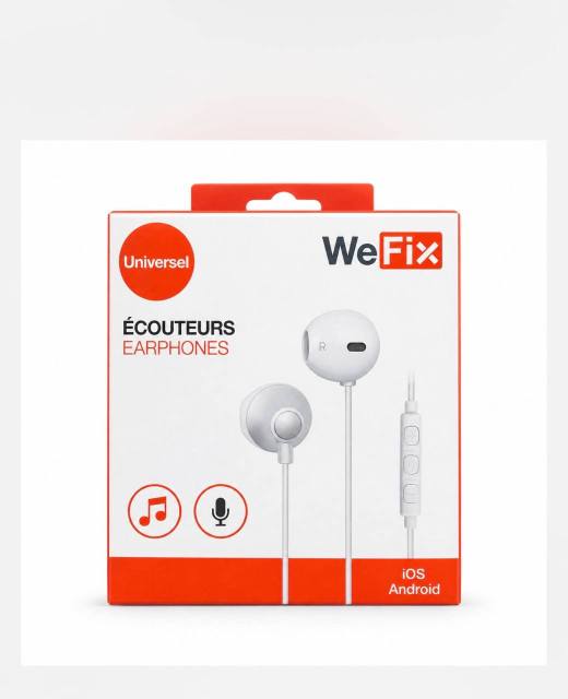 Écouteurs filaires avec micro et télécommande WeFix