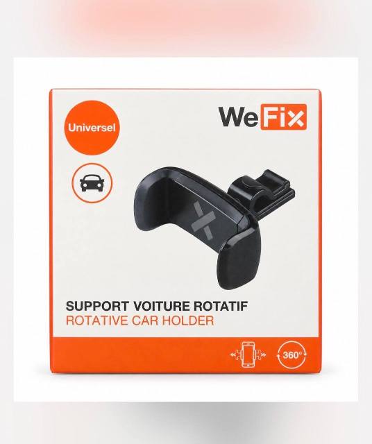 Support voiture rotatif 360° pour grille d'aération WeFix