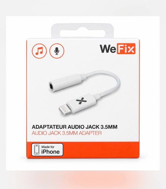 Adaptateur Lightning vers Jack 3.5 mm WeFix